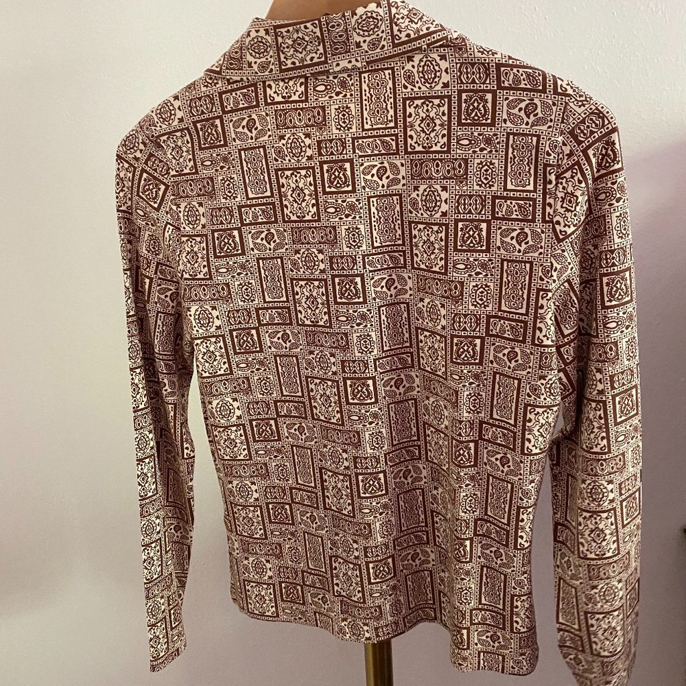 Paloma Wool Brown Patterned Button Down Shirt - image 3